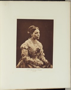 Mrs. Thackeray Ritchie by Julia Margaret Cameron, created negative May 1870; print 1893. Download this artwork as a high-resolution wallpaper for desktop, table — Art Picture