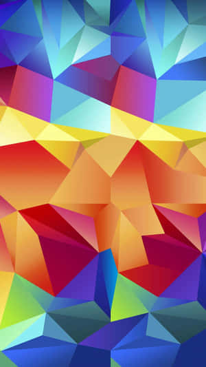 Abstract colorful geometric polygon pattern with gradient hues. — Multicolor Wallpaper
