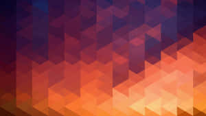 Abstract geometric pattern with purple to orange gradient triangles. — Multicolor Wallpaper
