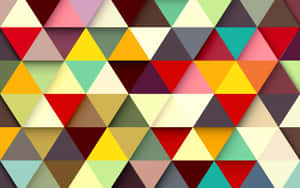 Abstract geometric pattern of colorful triangles for wallpaper. — Multicolor Wallpaper