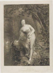 Musidora by Asher Brown Durand, created 1825, in Etching and engraving on paper. Download this artwork as a high-resolution wallpaper for desktop, tablet, or mo — Illustration Wallpaper