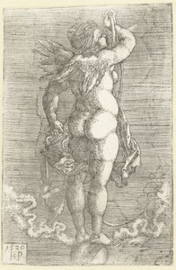 Nemesis by Hans Sebald Beham, created 1520, in paper; etching. Download this artwork as a high-resolution wallpaper for desktop, tablet, or mobile. — Art Wallpaper