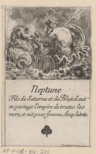 Neptunus by Stefano della Bella, created 1620 - 1664, in paper; etching. Download this artwork as a high-resolution wallpaper for desktop, tablet, or mobile. — Stefano della Bella Wallpaper