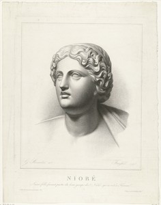 Niobe by Christian Forssell, created 1787 - 1852, in paper; stippelwerk; engraving. Download this artwork as a high-resolution wallpaper for desktop, tablet, or