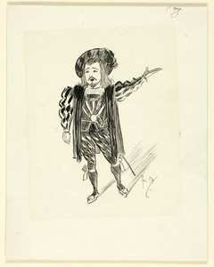 Nobleman by Philip William May, created n.d., in Pen and black ink over traces of graphite, on buff wove card. Download this artwork as a high-resolution wallpa — Philip William May Wallpaper
