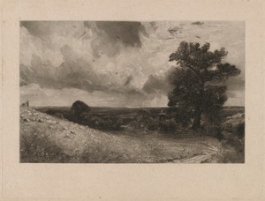 Noon by David Lucas, created 1830, in mezzotint [progress proof]. Download this artwork as a high-resolution wallpaper for desktop, tablet, or mobile. — David Lucas Wallpaper