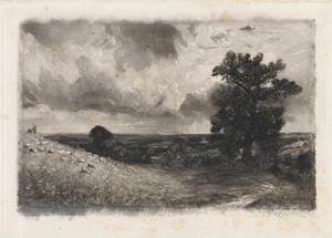 Noon by David Lucas, created 1830, in mezzotint on laid paper. Download this artwork as a high-resolution wallpaper for desktop, tablet, or mobile. — David Lucas Wallpaper