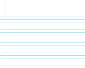 Blank lined notebook paper with blue lines and red margin — God Laptop Picture