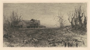 November by Stephen Parrish, created 1880, in etching in black on laid paper. Download this artwork as a high-resolution wallpaper for desktop, tablet, or mobil