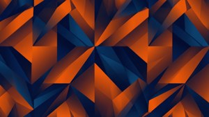 Abstrakt geometrisk bakgrunnsbilde i NUS oransje og blå merkevarefarger