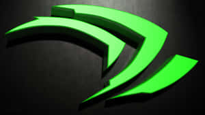 Leuchtend grünes NVIDIA-Logo auf dunklem, strukturiertem Hintergrund — Nvidia 4K UHD Wallpaper