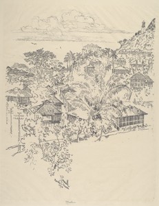 Offical Ancon by Joseph Pennell, created 1912, in lithograph. Download this artwork as a high-resolution wallpaper for desktop, tablet, or mobile.