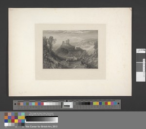 Okehampton, Devonshire by James Tibbits Willmore, in Etching and engraving with chine collé; first published state on medium, slightly textured, cream wove pape — James Tibbits Willmore Wallpaper