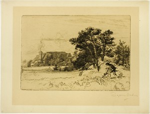 Old Willesley House by Francis Seymour Haden, created c. 1865, in Etching on zinc printed on cream wove paper. Download this artwork as a high-resolution wallpa — Painting Picture