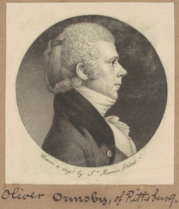 Oliver Ormsby by Charles B. J. Févret de Saint-Mémin, created 1801, in mezzotint and engraving in black on wove paper mounted to brown wove paper. Download this — Art Picture