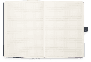 Offenes leeres Raster-Notizbuch bereit zum Schreiben oder Zeichnen. — Notebook Wallpaper