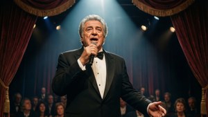 Paul Sorvino som operasångare på scen, dramatisk föreställning