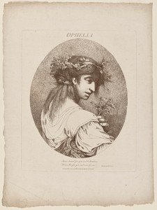 Ophelia by John Hamilton Mortimer, created 1775, in etching on wove paper. Download this artwork as a high-resolution wallpaper for desktop, tablet, or mobile. — John Hamilton Mortimer Wallpaper