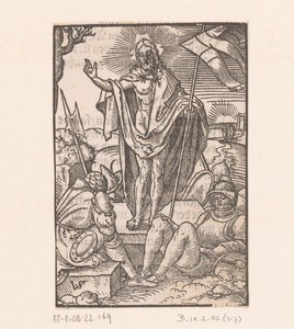 Opstanding by Virgilius Solis, created 1552, in paper; houtsnede. Download this artwork as a high-resolution wallpaper for desktop, tablet, or mobile. — Virgilius Solis Wallpaper