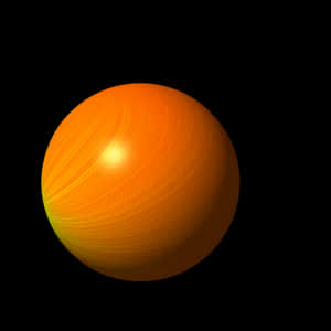 A glowing orange sphere with swirling gradients against a black background. — Sun PNG