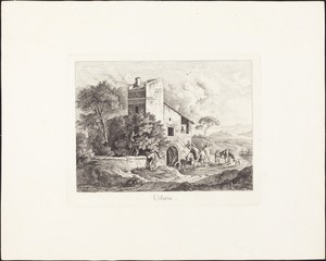 Osteria by Ludwig Richter, created c. 1831, in etching. Download this artwork as a high-resolution wallpaper for desktop, tablet, or mobile.
