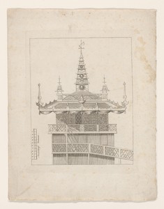 Pagode by Harmanus Henke, created c. 1770 - c. 1824, in paper; etching. Download this artwork as a high-resolution wallpaper for desktop, tablet, or mobile. — Harmanus Henke Wallpaper