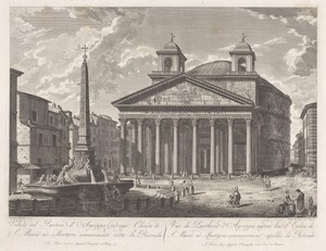Pantheon by Francesco Barbazza, created c. 1775 - c. 1785, in paper; etching; engraving. Download this artwork as a high-resolution wallpaper for desktop, table