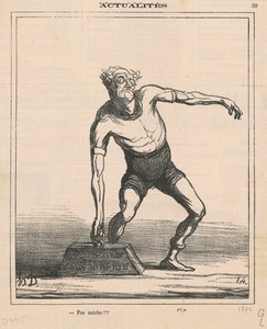 Pas mèche!!! by Honoré Daumier, created 1872, in lithograph. Download this artwork as a high-resolution wallpaper for desktop, tablet, or mobile. — Art Wallpaper