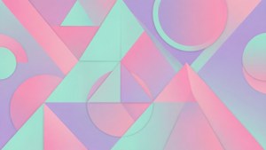 Un papier peint géométrique pastel minimaliste en résolution 1980x1080.