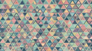 En moderne 4K-bakgrunn med et pastell geometrisk trekantmønster ved 3840x2400