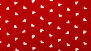 Red fabric with white heart pattern for romantic decor. — Heart Pattern Picture