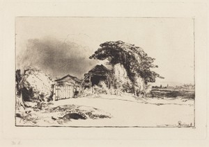 Peckham Rye by Andrew Geddes, created 1826, in drypoint with aquatint. Download this artwork as a high-resolution wallpaper for desktop, tablet, or mobile. — Andrew Geddes Wallpaper