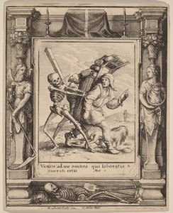 Peddler by Wenceslaus Hollar, created 1651, in etching with border "Time and Eternity" (Pennington 233C). Download this artwork as a high-resolution wallpaper f — Wenceslaus Hollar Wallpaper