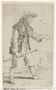 Pelgrim by Jan van den Hecke (II), created 1671 - c. 1710, in paper; etching. Download this artwork as a high-resolution wallpaper for desktop, tablet, or mobil — Jan van den Hecke (II) Wallpaper