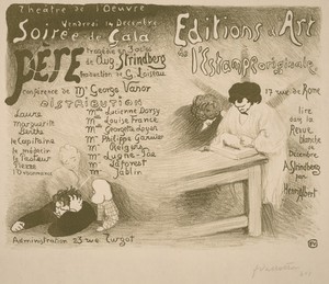 Père by Félix Vallotton, created 1894, in lithograph in green on japan paper (deluxe edition impression). Download this artwork as a high-resolution wallpaper f — Félix Vallotton Wallpaper