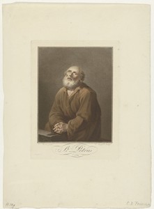 Petrus by Christian Forssell, created 1787 - 1852, in paper; stippelwerk; engraving; hand coloring. Download this artwork as a high-resolution wallpaper for des