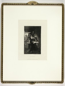 Phaeton Pattern Frame by Theodore Roussel, created 1907/08, in Etching in black on ivory laid paper, joined and laid down onto wood frame, and varnished. Downlo — Illustration Background