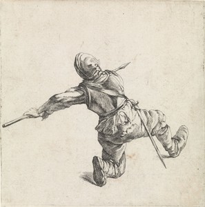 Piekenier by Dirk Maas, created 1708 - 1717, in paper; etching. Download this artwork as a high-resolution wallpaper for desktop, tablet, or mobile. — Art Wallpaper