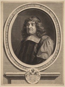 Pierre de Carcavy by Gerard Edelinck, created 1675, in engraving. Download this artwork as a high-resolution wallpaper for desktop, tablet, or mobile. — Gerard Edelinck Wallpaper