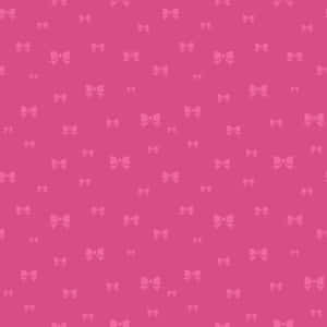 Pink wallpaper with scattered bow patterns in lighter pink tones.