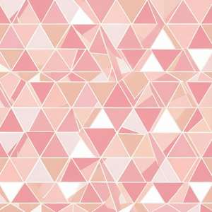 Triangoli geometrici giocosi in rosa chiaro e bianco per uno sfondo vibrante.