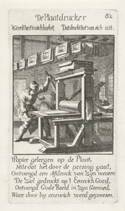 Plaatdrukker by Jan Luyken, created 1694, in paper; etching. Download this artwork as a high-resolution wallpaper for desktop, tablet, or mobile. — Art Wallpaper