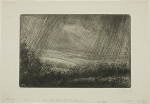 Plain by Alphonse Legros, created c. 1885, in Etching and drypoint on ivory laid paper. Download this artwork as a high-resolution wallpaper for desktop, tablet — Art Background