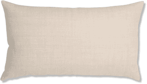 Beiges Leinenkissen mit subtiler Webstruktur vor tealfarbenem Hintergrund. — Bed Bug Wallpaper