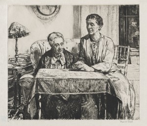Playing Cards by Francis Dodd, created after 1926, in etching and drypoint. Download this artwork as a high-resolution wallpaper for desktop, tablet, or mobile.