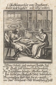 Poppenmaker by Jan Luyken, created 1698, in paper; etching. Download this artwork as a high-resolution wallpaper for desktop, tablet, or mobile. — Art Wallpaper
