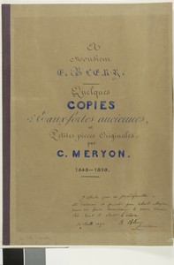 Portfolio by Charles Meryon, created May 10, 1890, in Portfolio lettered in ink and color. Download this artwork as a high-resolution wallpaper for desktop, tab — Illustration Wallpaper