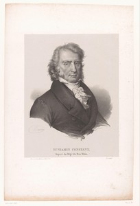 Portret van Benjamin Constant by Nicolas Maurin, created c. 1827 - 1833, in paper; chine collé; lithography. Download this artwork as a high-resolution wallpape