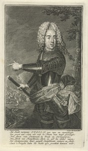 Portret van Eugenius van Savoye by Adolf van der Laan, created 1694 - 1755, in paper; etching; engraving. Download this artwork as a high-resolution wallpaper f
