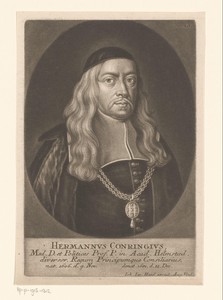 Portret van Hermann Conring by Johann Jacob Haid, created 1747, in paper; mezzotint. Download this artwork as a high-resolution wallpaper for desktop, tablet, o — Johann Jacob Haid Wallpaper